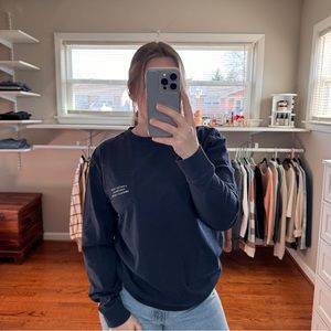 Ivory Ella Navy Long Sleeved T Shirt